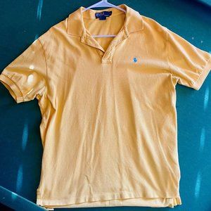 RALPH LAUREN Polo Shirt SIZE LARGE Yellow - Great!